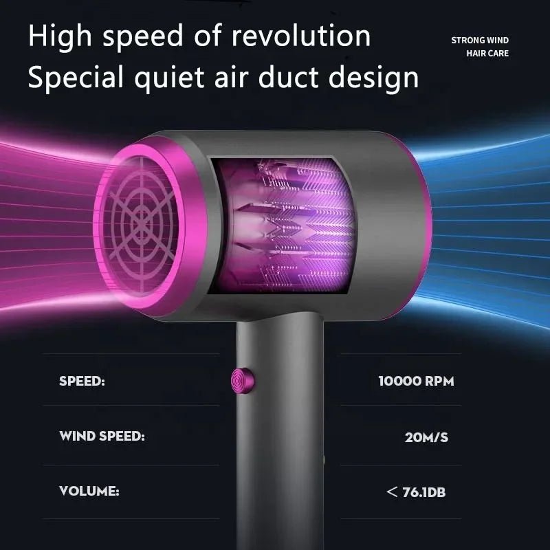 High-Speed Ionic Hair Dryer – Portable, Quiet & Fast Drying - Smiles shop