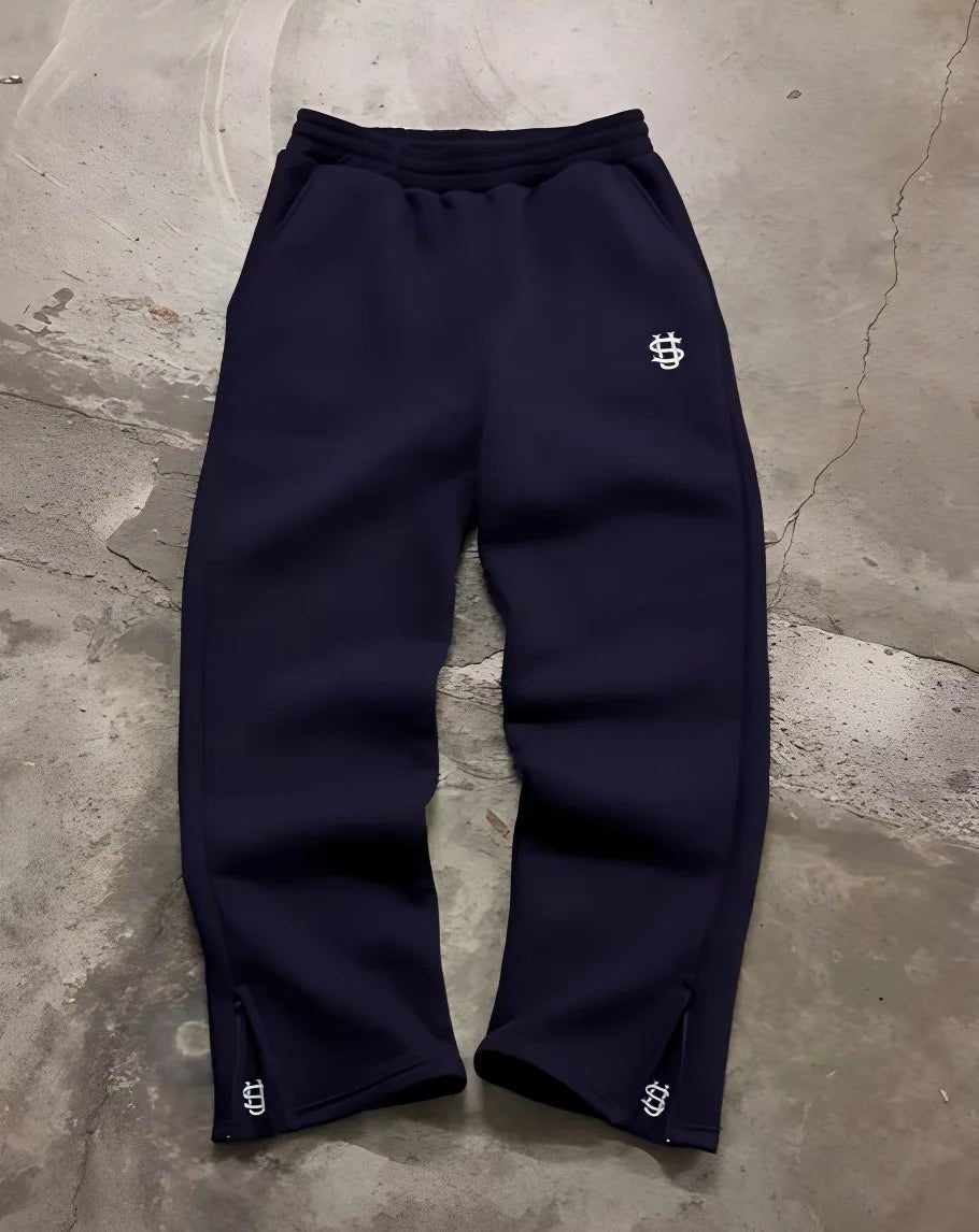 High Waist Y2K Sweatpants – Drawstring & Zipper Streetwear - Smiles shop