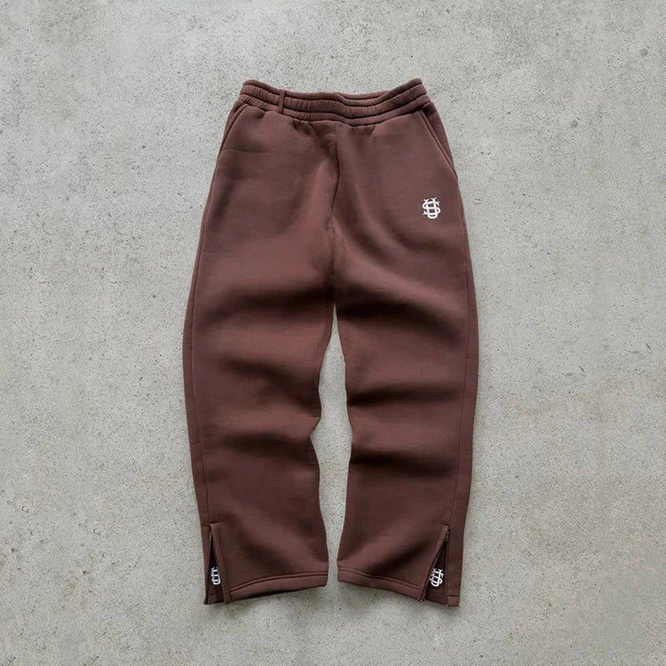 High Waist Y2K Sweatpants – Drawstring & Zipper Streetwear - Smiles shop