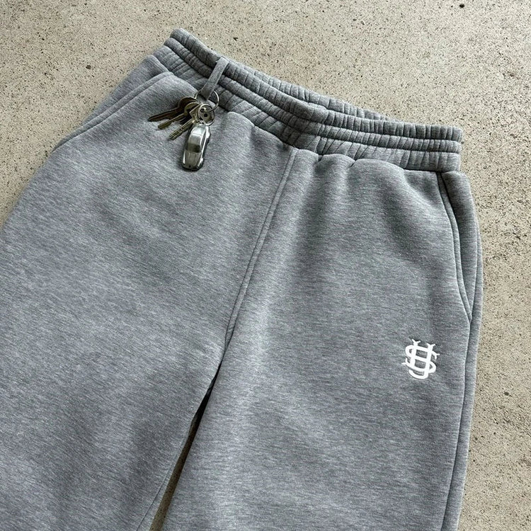 High Waist Y2K Sweatpants – Drawstring & Zipper Streetwear - Smiles shop