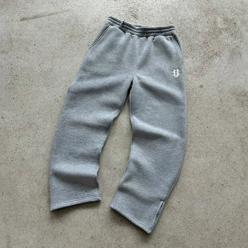 High Waist Y2K Sweatpants – Drawstring & Zipper Streetwear - Smiles shop