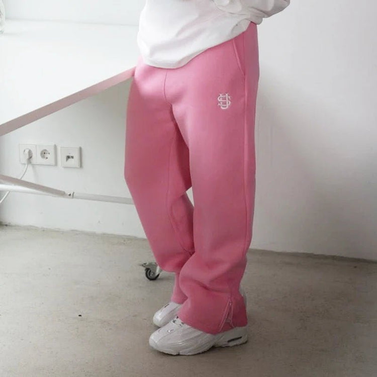High Waist Y2K Sweatpants – Drawstring & Zipper Streetwear - Smiles shop