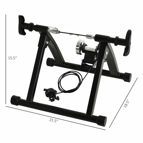 Home Trainer Vélo Magnétique Pliable – 5 Niveaux Résistance, Cadre Acier, Compatible 26"-28" & 700C - Smiles shop