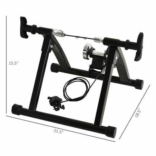 Home Trainer Vélo Magnétique Pliable – 5 Niveaux Résistance, Cadre Acier, Compatible 26"-28" & 700C - Smiles shop