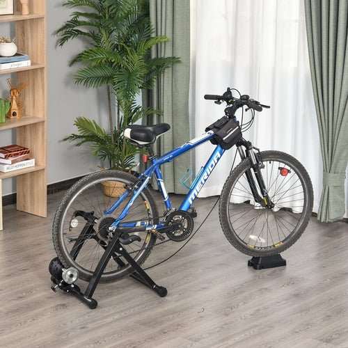 Home Trainer Vélo Magnétique Pliable – 5 Niveaux Résistance, Cadre Acier, Compatible 26"-28" & 700C - Smiles shop