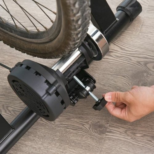 Home Trainer Vélo Magnétique Pliable – 5 Niveaux Résistance, Cadre Acier, Compatible 26"-28" & 700C - Smiles shop