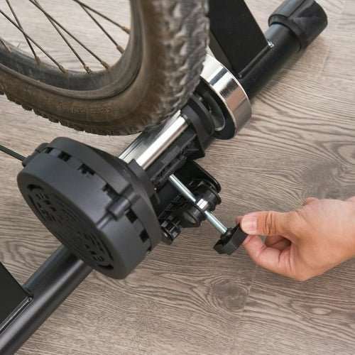 Home Trainer Vélo Magnétique Pliable – 5 Niveaux Résistance, Cadre Acier, Compatible 26"-28" & 700C - Smiles shop
