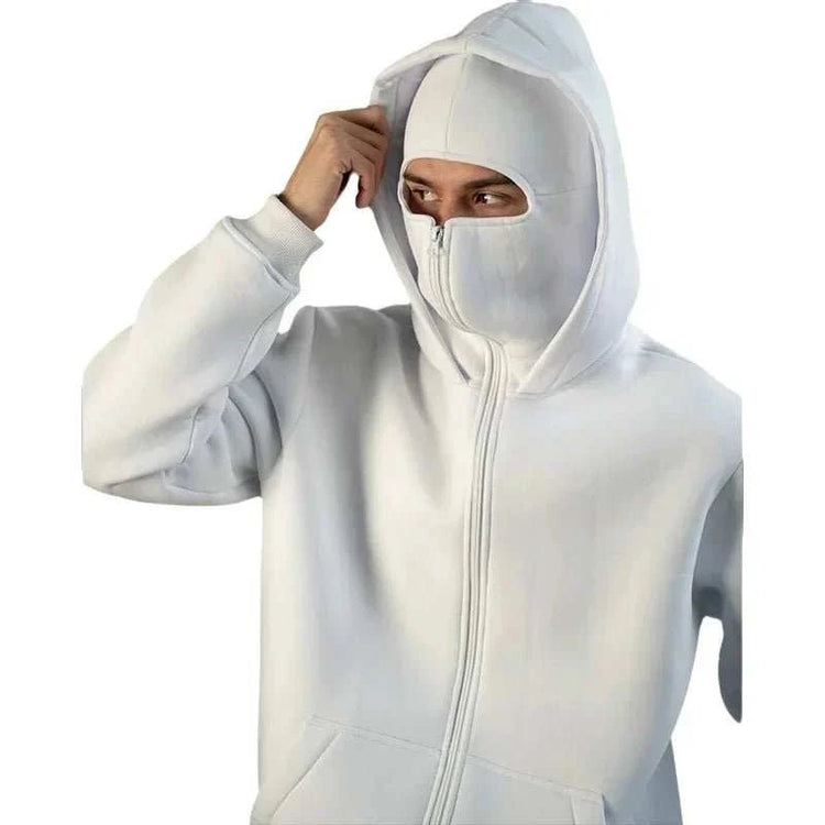 Hoodie Homme Cagoule Intégrée – Polaire, Zip Complet & Coupe-Vent Automne Hiver - Smiles shop