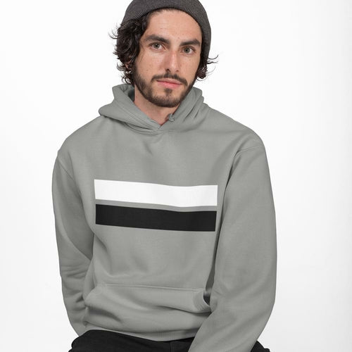 Hoodie Homme Double Bandes – 50% Coton 50% Polyester, Charcoal & Gris Sport, S à 3XL - Smiles shop