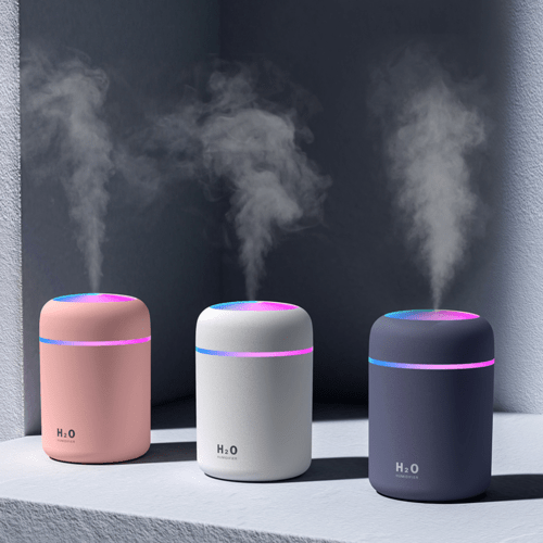 Humidificateur Diffuseur Huiles Essentielles USB 300ml – Veilleuse Colorée, Voiture & Maison - Smiles shop