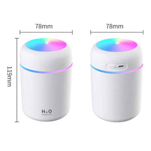 Humidificateur Diffuseur Huiles Essentielles USB 300ml – Veilleuse Colorée, Voiture & Maison - Smiles shop