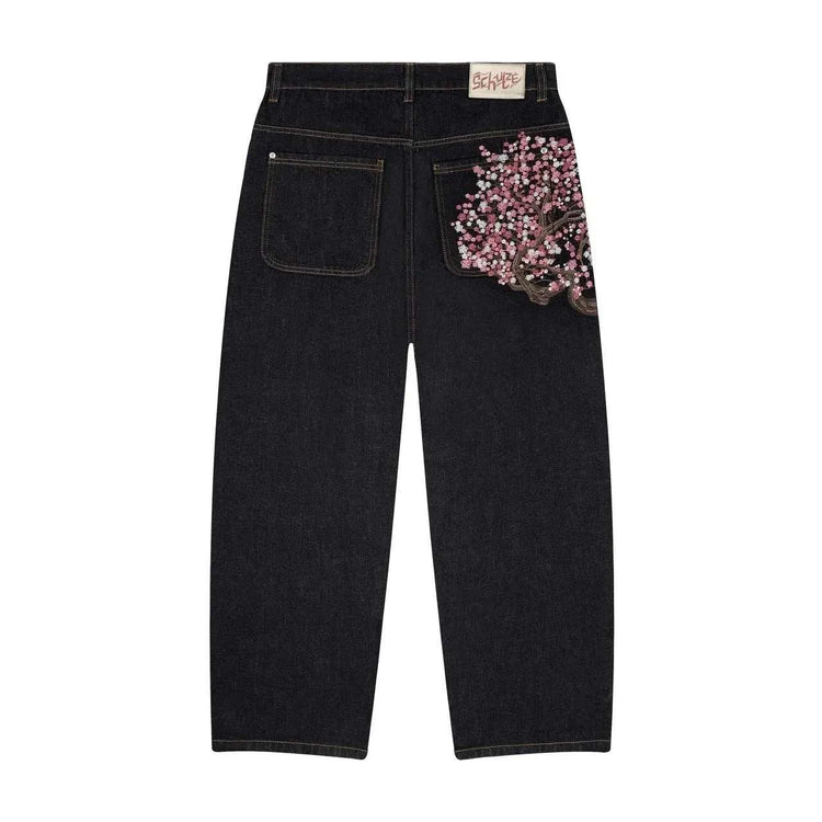 Jean Baggy Gothic Y2K Homme – Brodé Patchwork Bords Bruts - Smiles shop