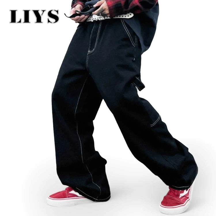 Jean Droit Noir Style Coréen – Casual & Chic - Smiles shop