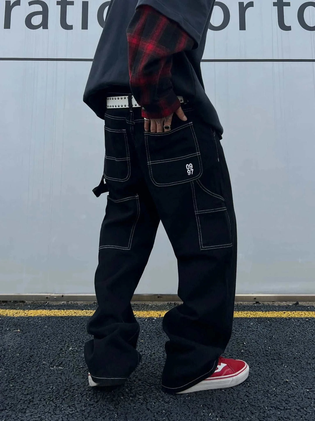 Jean Droit Noir Style Coréen – Casual & Chic - Smiles shop