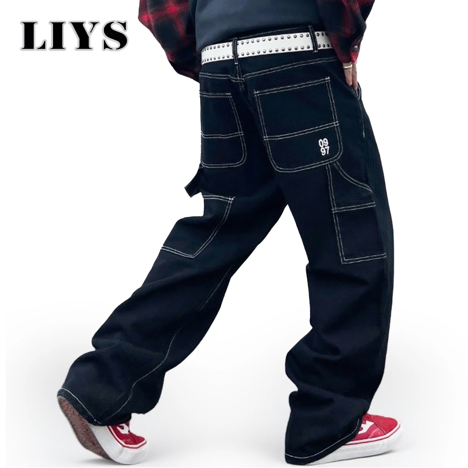 Jean Droit Noir Style Coréen – Casual & Chic - Smiles shop