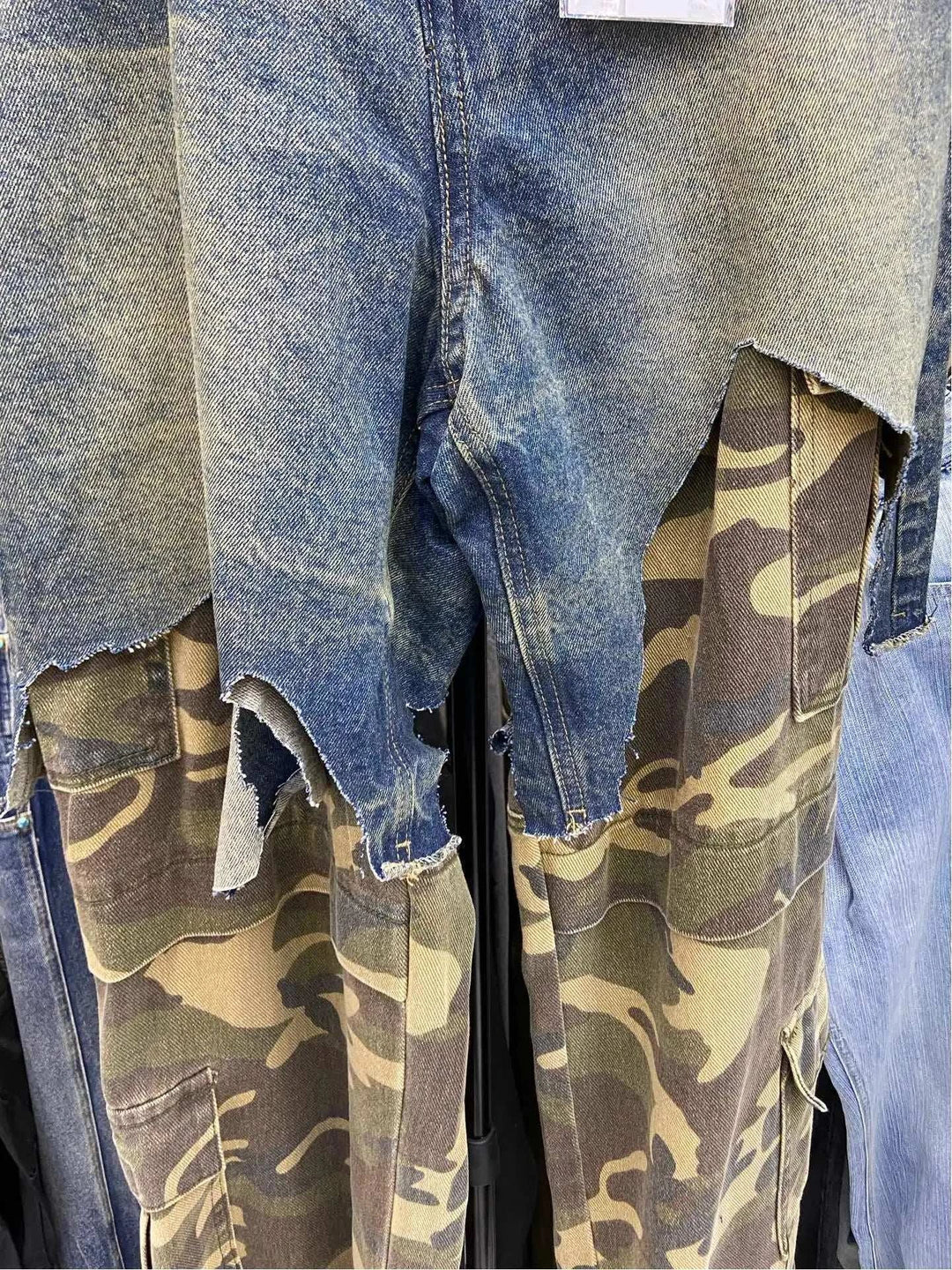 Jean Flare Camo Y2K Homme – Style Harajuku High Street - Smiles shop