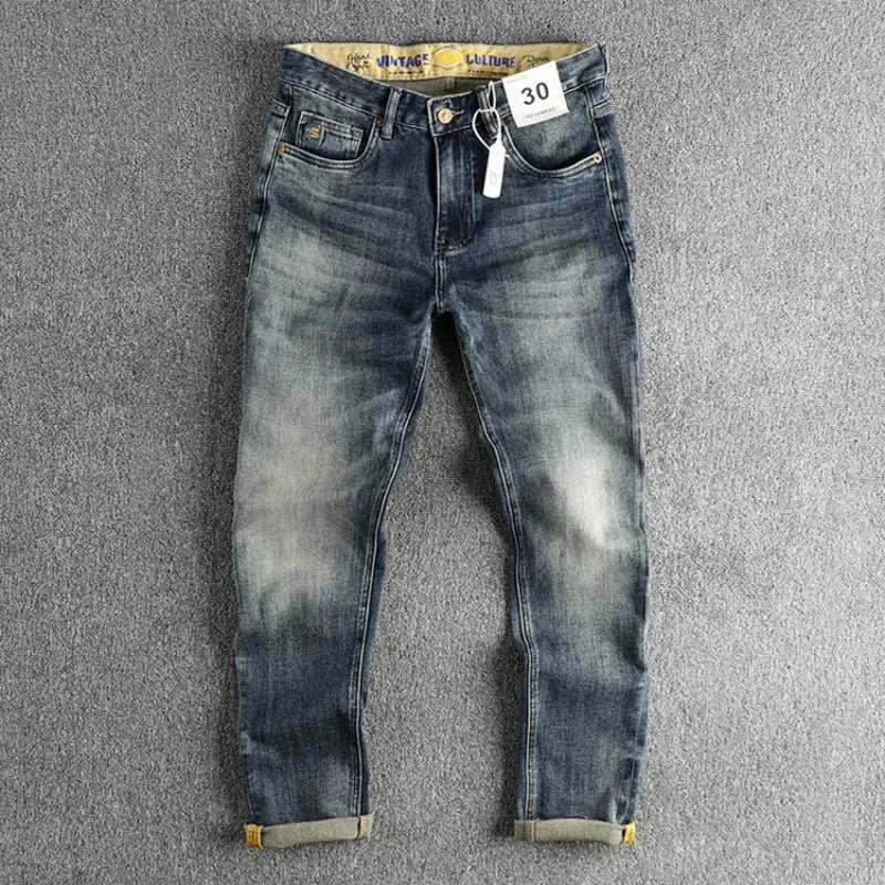 Jean Slim Brodé Retro Homme – Style Chic Premium - Smiles shop