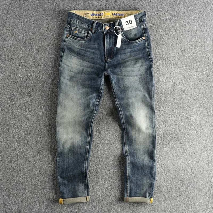 Jean Slim Brodé Retro Homme – Style Chic Premium - Smiles shop