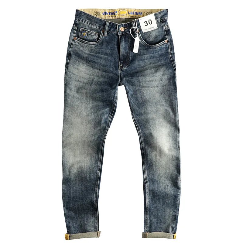 Jean Slim Brodé Retro Homme – Style Chic Premium - Smiles shop