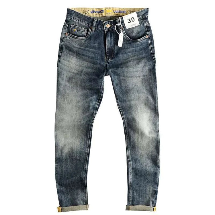 Jean Slim Brodé Retro Homme – Style Chic Premium - Smiles shop