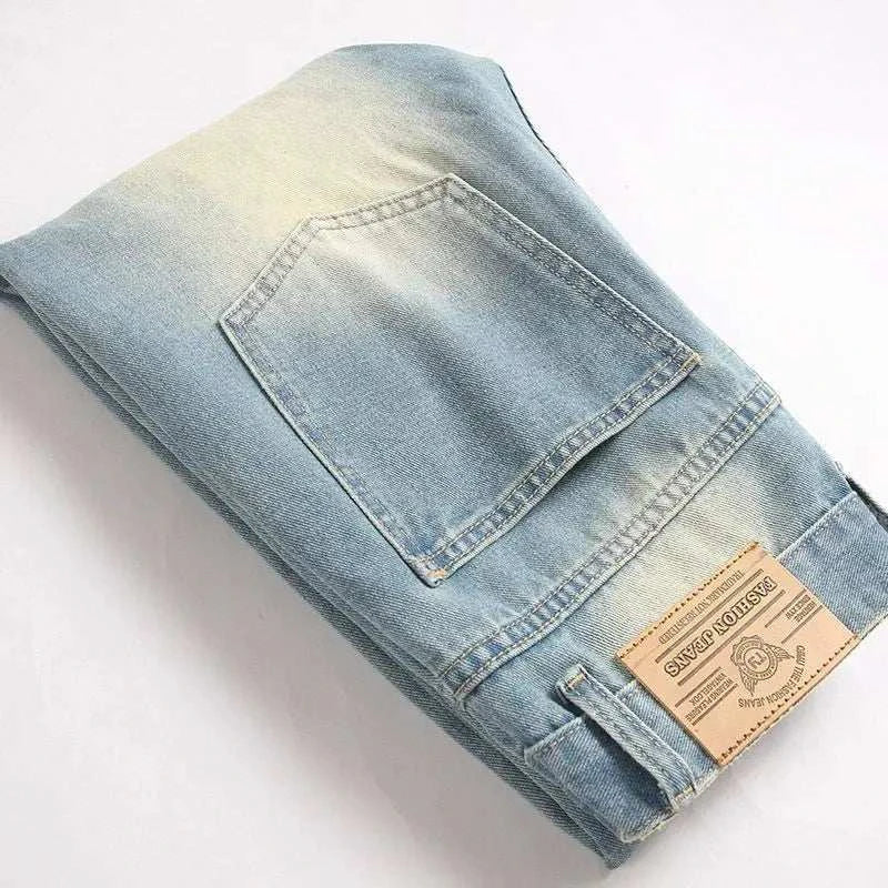 Jean Slim Déchiré Bleu Clair Homme – High Street Retro Wash - Smiles shop