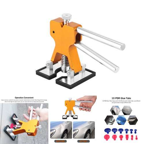 Kit Débosselage Sans Peinture – Tire-Bosses à Colle, 24 Embouts, Acier Inox, Réparation Carrosserie - Smiles shop