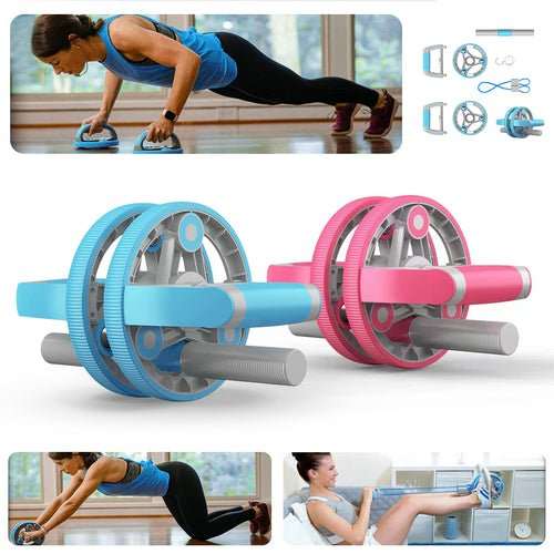 Kit Fitness Multifonction Roue Abdominale – Abdos, Bras, Fessiers & Corde Latex - Smiles shop