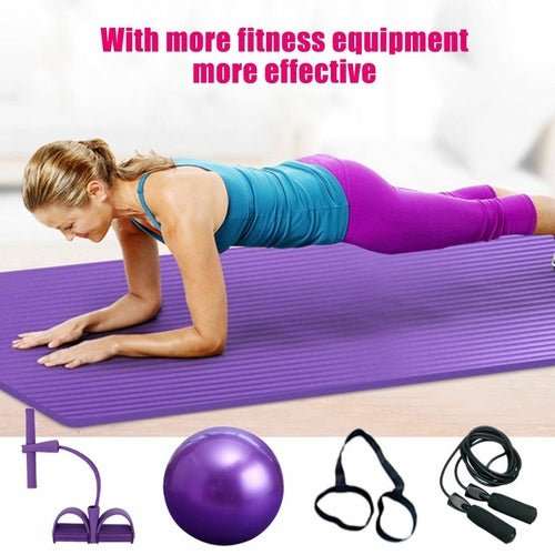 Kit Yoga & Fitness Maison 5 Pièces – Tapis, Balle Pilates, Tireur, Corde à Sauter & Sac - Smiles shop