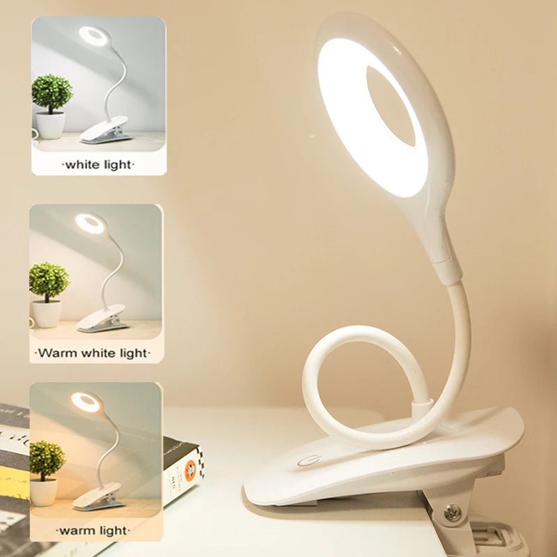 Lampe LED Bureau USB Pince – Anti-Scintillement, Variateur Tactile & Protection Yeux - Smiles shop