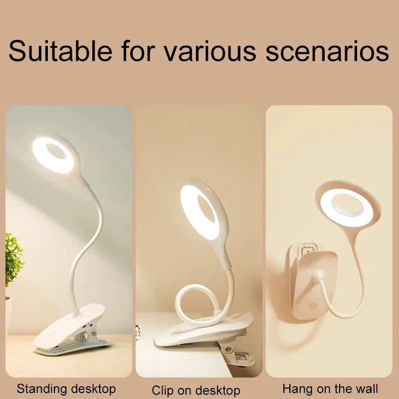 Lampe LED Bureau USB Pince – Anti-Scintillement, Variateur Tactile & Protection Yeux - Smiles shop