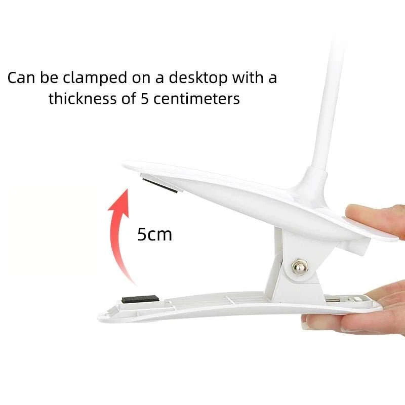 Lampe LED Bureau USB Pince – Anti-Scintillement, Variateur Tactile & Protection Yeux - Smiles shop