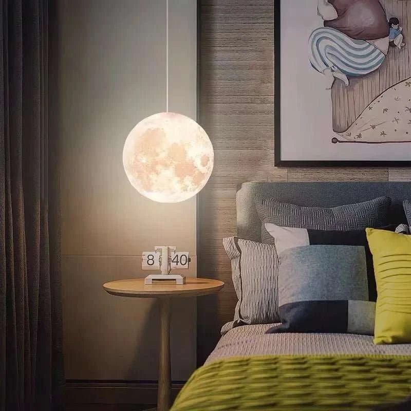 Lustre Lune 3D LED – Déco Plafond Magique - Smiles shop
