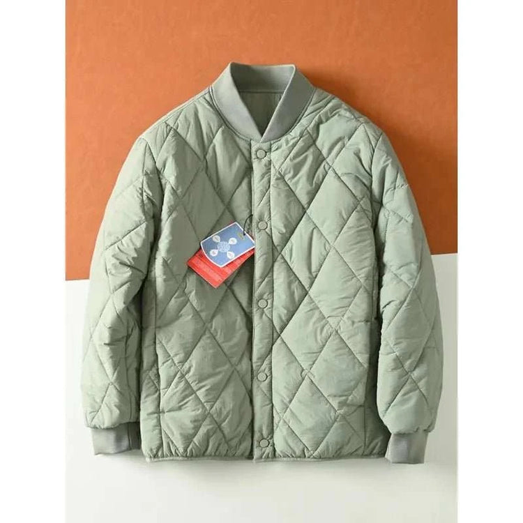 Manteau Matelassé Unisexe Col Pompons – Léger, Chaud & Coupe-Vent - Smiles shop