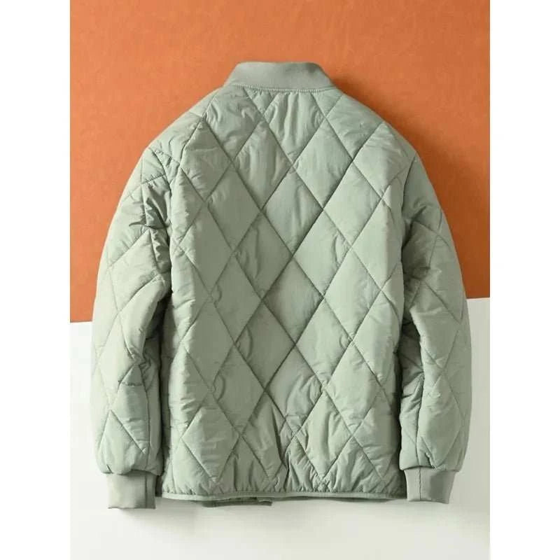Manteau Matelassé Unisexe Col Pompons – Léger, Chaud & Coupe-Vent - Smiles shop