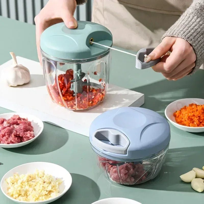 Manual Vegetable Chopper & Meat Mincer – Garlic Press | 500ml & 900ml - Smiles shop