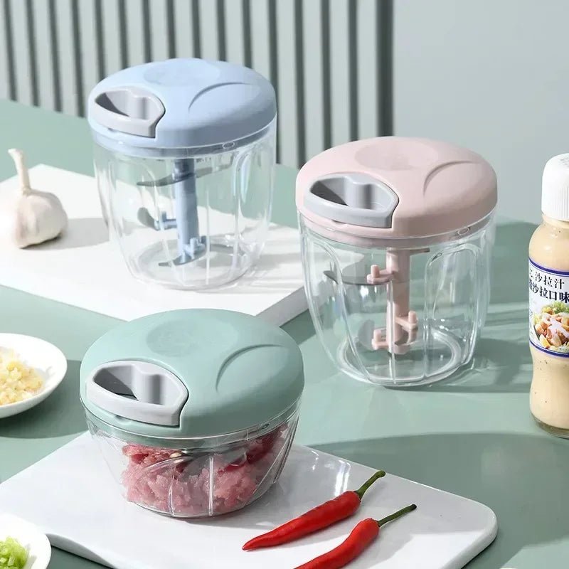 Manual Vegetable Chopper & Meat Mincer – Garlic Press | 500ml & 900ml - Smiles shop