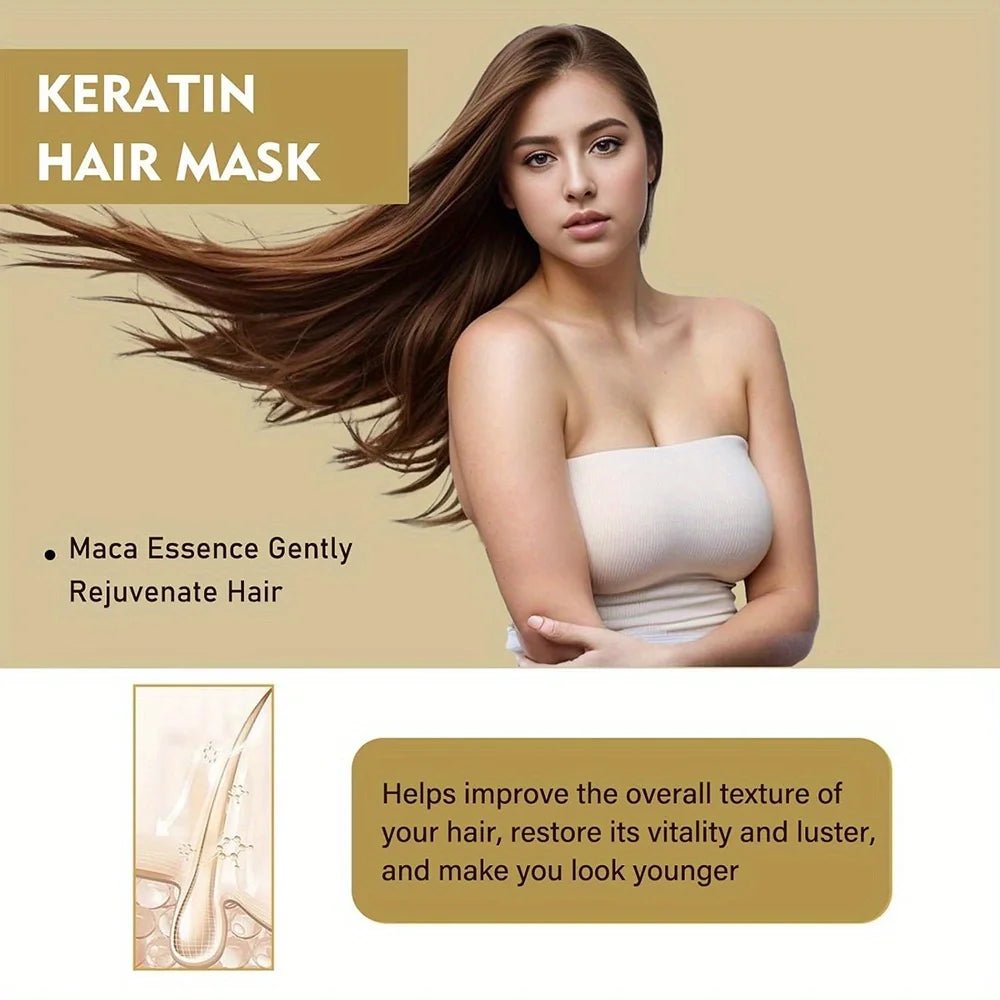 Masque capillaire au collagène & kératine — Hydratation intense, argan, coco & karité - Smiles shop