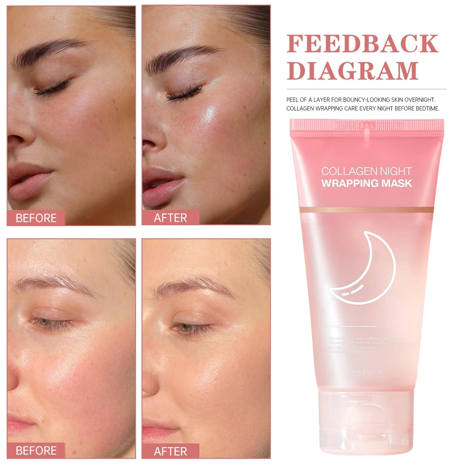 Masque Visage Collagène Peel-Off – Hydratation & Fermeté Peau - Smiles shop