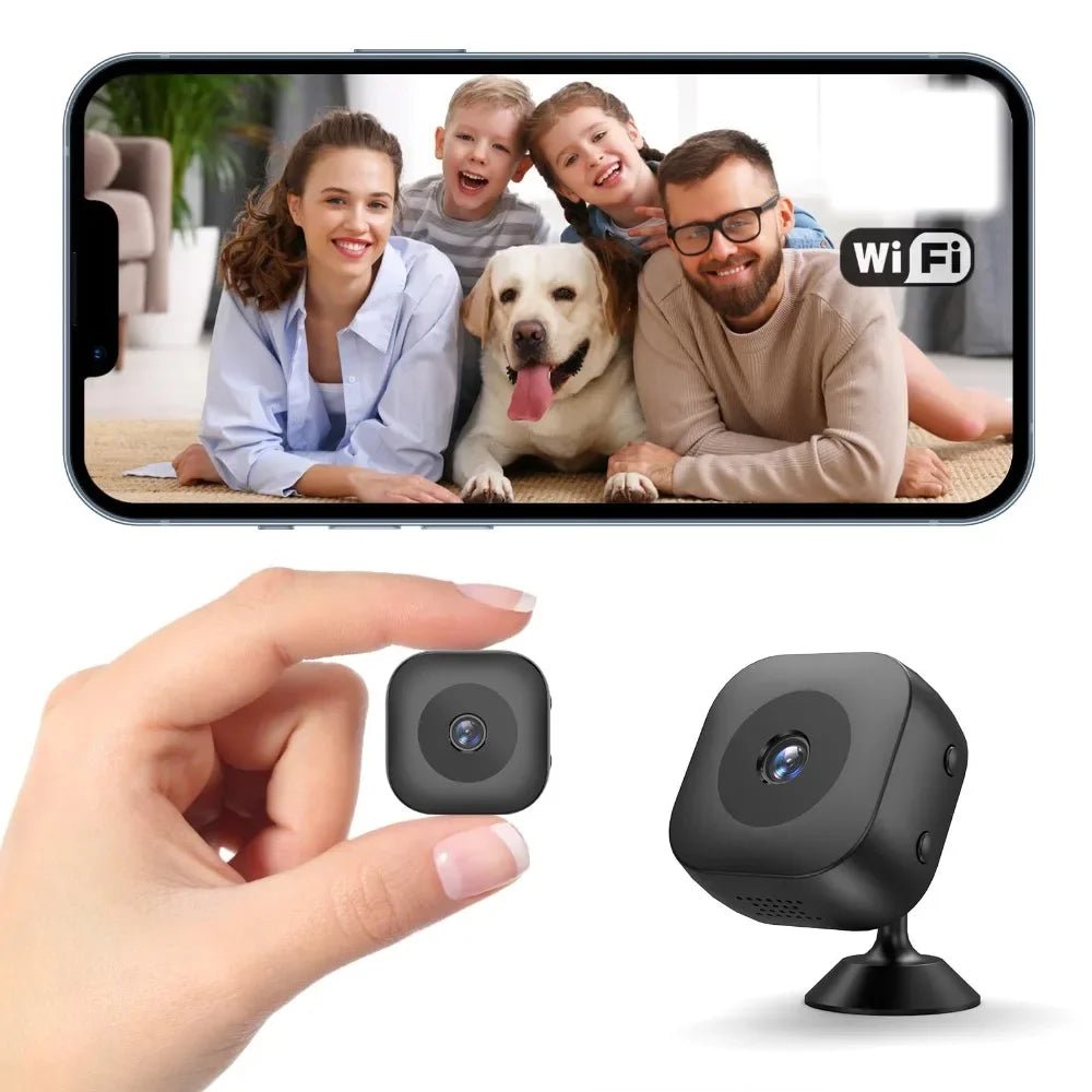 Mini Caméra HD WiFi 360° – Vision Nocturne & Alarme Mouvement - Smiles shop
