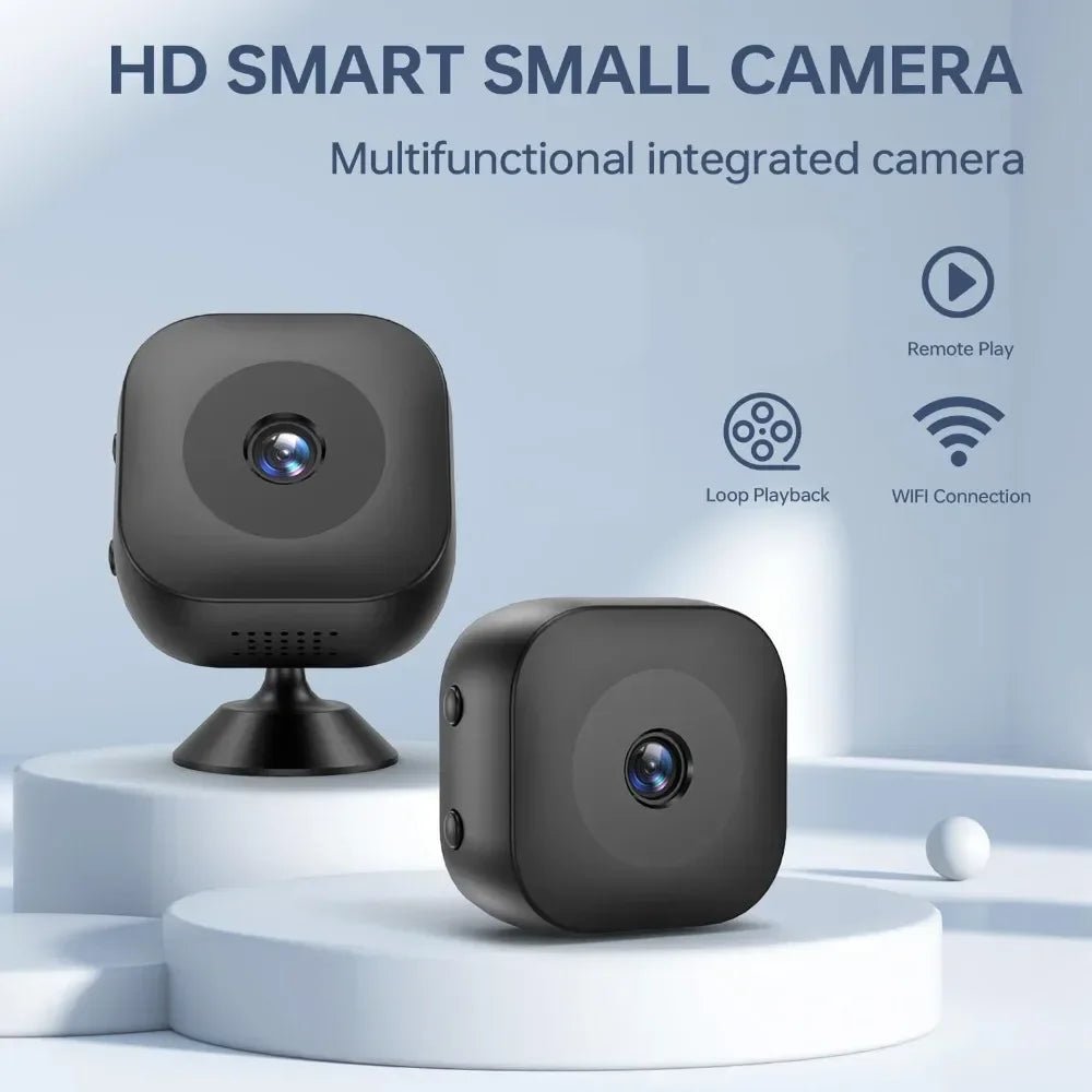 Mini Caméra HD WiFi 360° – Vision Nocturne & Alarme Mouvement - Smiles shop