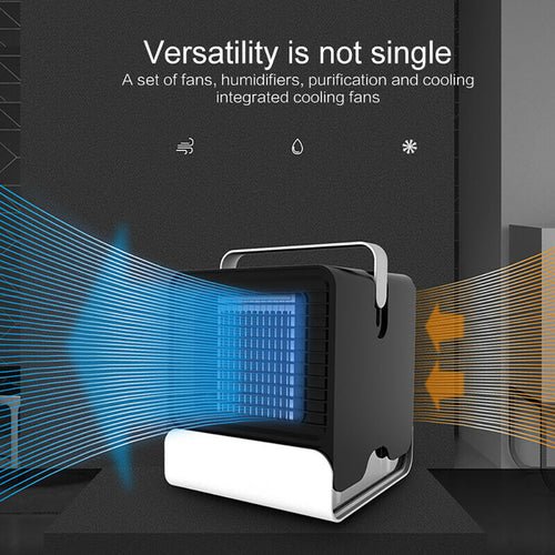 Mini Climatiseur Portable USB 4-en-1 – Ions Négatifs, Humidificateur, Veilleuse, Réservoir 150ml - Smiles shop