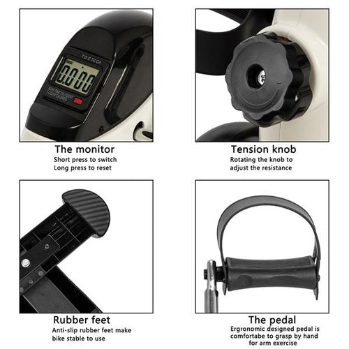 Mini Vélo d'Exercice Portable Mains & Pieds – Écran LCD, Léger 3,8kg, Maison & Bureau - Smiles shop