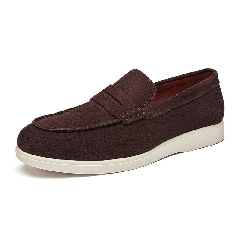 Mocassin Daim Homme Style Britannique – Slip-On Confort & Élégance - Smiles shop
