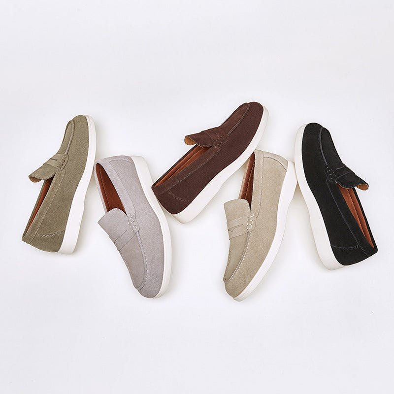 Mocassin Daim Homme Style Britannique – Slip-On Confort & Élégance - Smiles shop