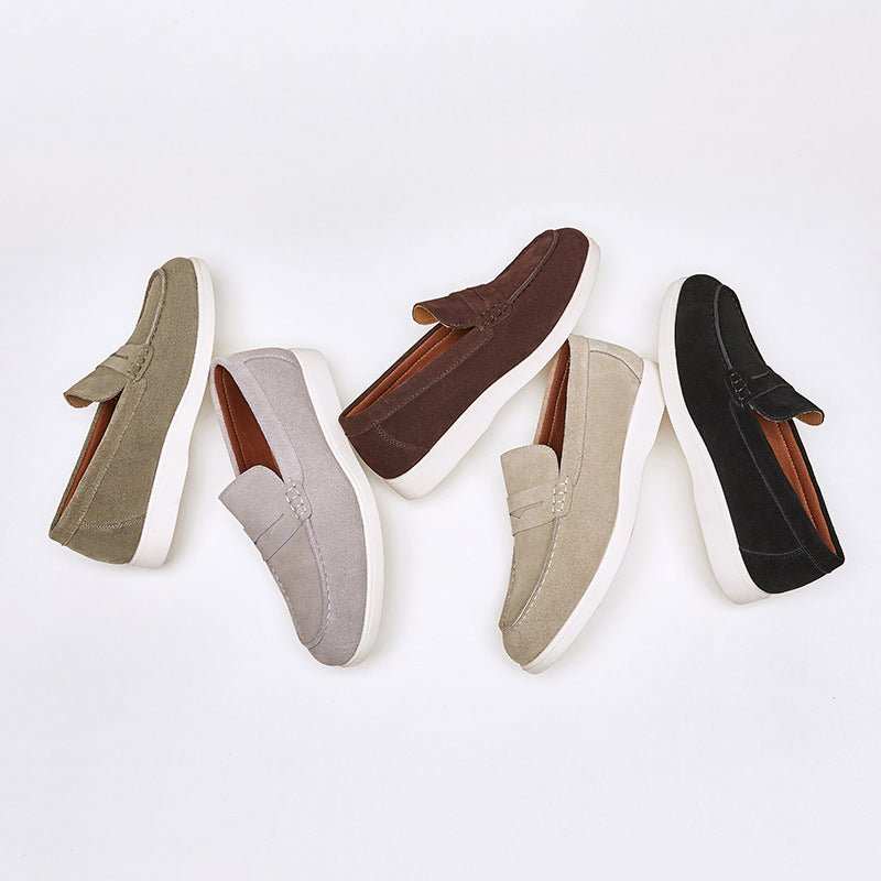 Mocassin Daim Homme Style Britannique – Slip-On Confort & Élégance - Smiles shop