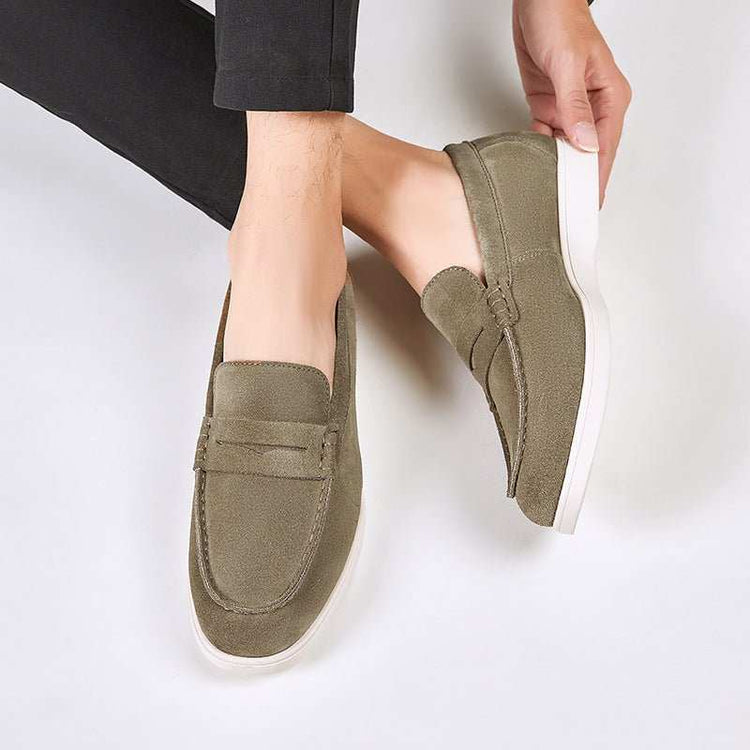 Mocassin Daim Homme Style Britannique – Slip-On Confort & Élégance - Smiles shop