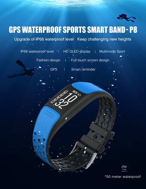 Montre Fitness Connectée Multi-Sports – GPS, IP67 Étanche, Cardio, Tension & Suivi Sommeil - Smiles shop