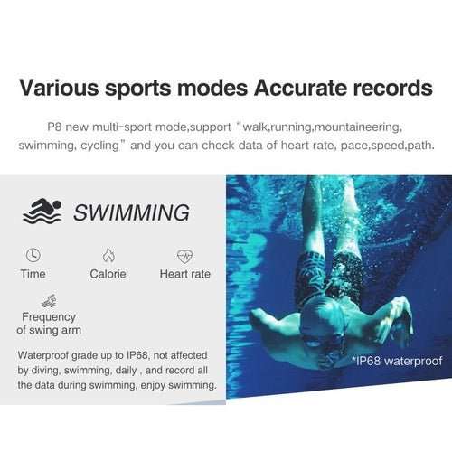 Montre Fitness Connectée Multi-Sports – GPS, IP67 Étanche, Cardio, Tension & Suivi Sommeil - Smiles shop