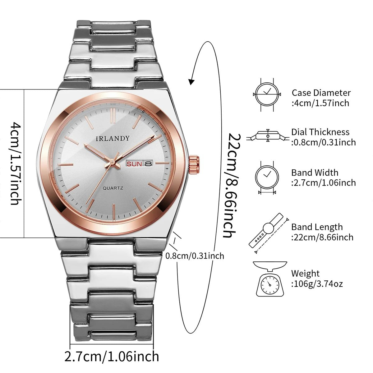 Montre Homme Quartz Business – Calendrier & Cadran 40mm - Smiles shop