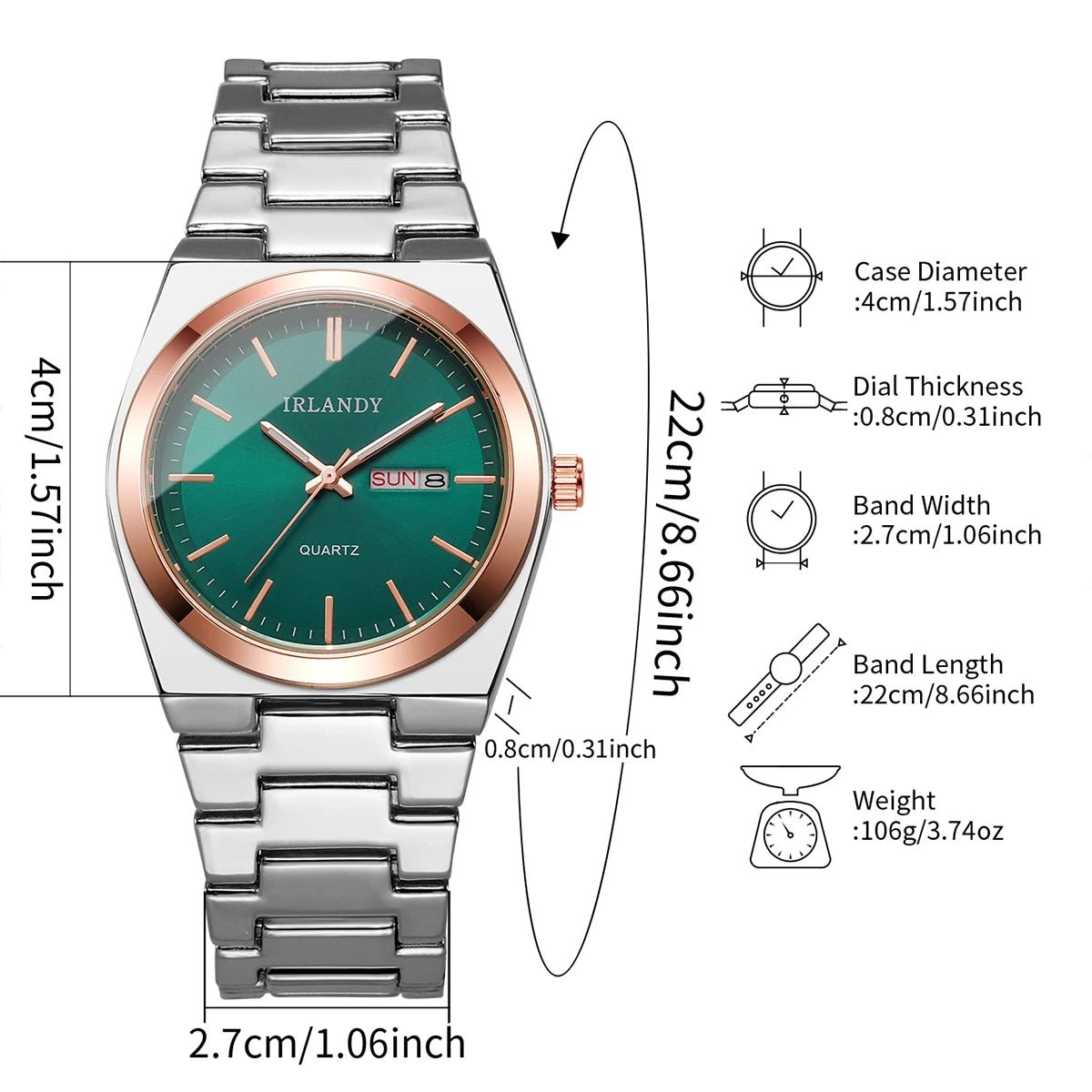 Montre Homme Quartz Business – Calendrier & Cadran 40mm - Smiles shop